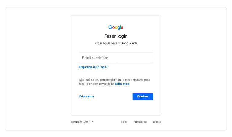 Como Criar uma Conta no Google Ads em 4 Passos 2 Captura de Tela 2024 02 21 as 14.43.21