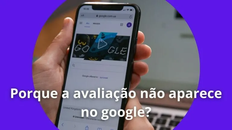 Porque a avaliação não aparece no google
