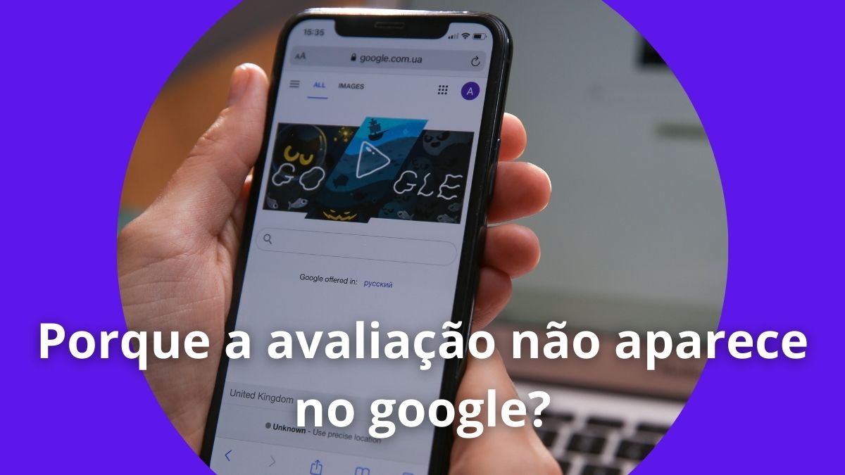Porque a avaliação não aparece no google